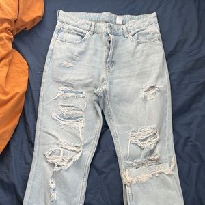 H&M ripped mom jeans